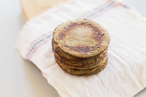 Pancake Bannana Vicino Sul Tavolo Della Cucina — Foto Stock