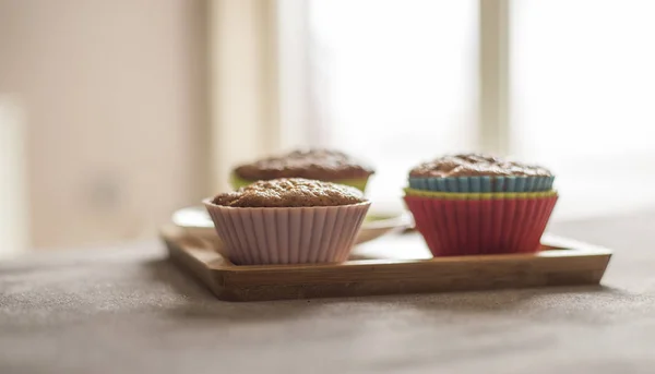 Close Muffin Kleurvolle Cups — Stockfoto