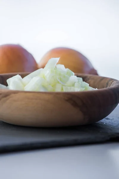 Chopped Onion Close — Stock Photo, Image