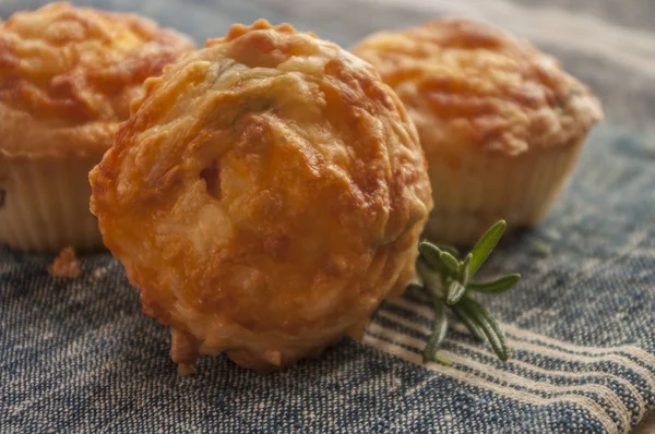 Savory Cheese Bacon Muffins — Stock Photo, Image