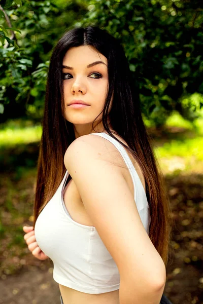 Long Haired Beautiful Woman — Stock Photo, Image