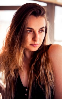 Kadın portresi. Fotoğraf çekimi.