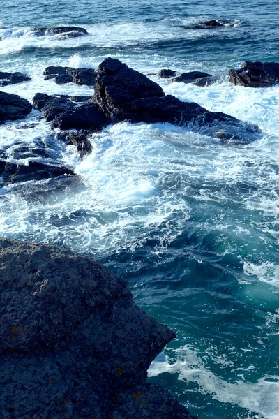 Olas Mar Choque Foto Cerca — Foto de Stock