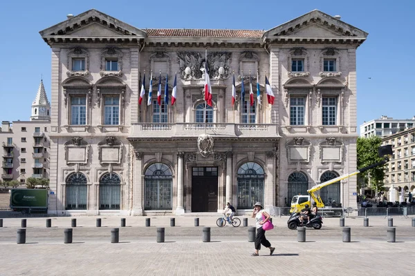 Gevel van de City Hall van Marseille, Frankrijk — Stockfoto