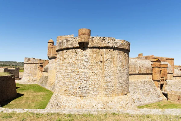 Detalhe Fortaleza Forte Salses Construída Século Salses Chateau França — Fotografia de Stock