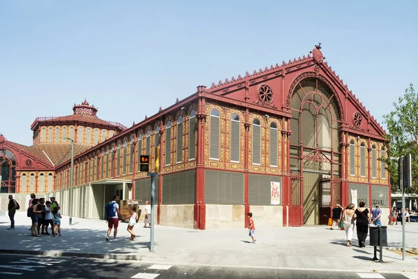 Barcelona Spanien Juli 2018 Utsikt Över Fasaden Mercat Sant Antoni — Stockfoto