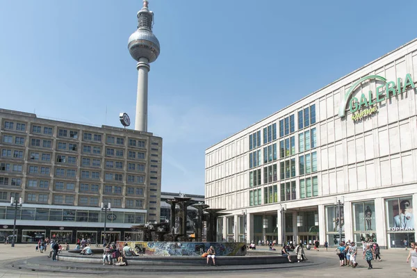 Berlin Deutschland Mai 2018 Ein Blick Auf Den Alexanderplatz Mit — Stockfoto