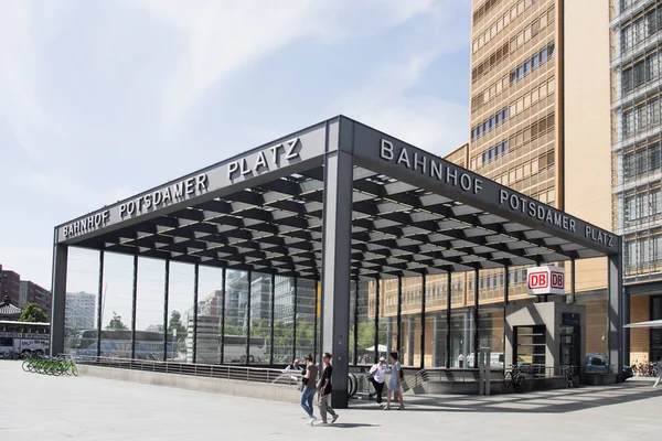 Berlino Germania Maggio 2018 Ingresso Alla Stazione Bahnhof Potsdamer Platz — Foto Stock