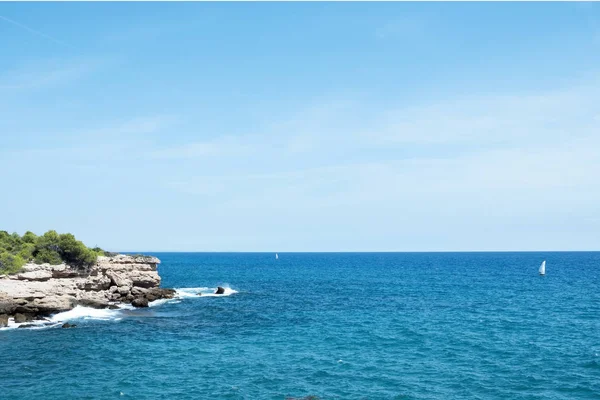View Punta Calafat Cape Ametlla Mar Spain Popular Costa Daurada — Stock Photo, Image