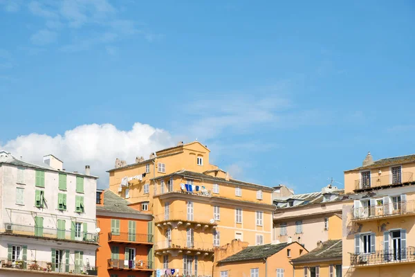 Een Weergave Van Oude Gebouwen Van Oude Stad Van Bastia — Stockfoto