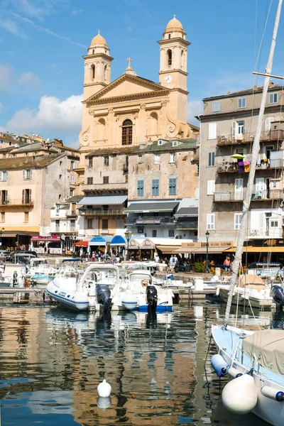 Bastia França Setembro 2018 Vista Porto Vieux Antigo Porto Bastia — Fotografia de Stock