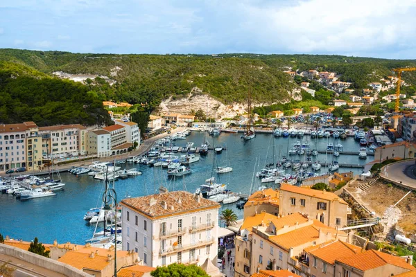 Una Vista Aérea Del Puerto Bonifacio Córcega Francia —  Fotos de Stock