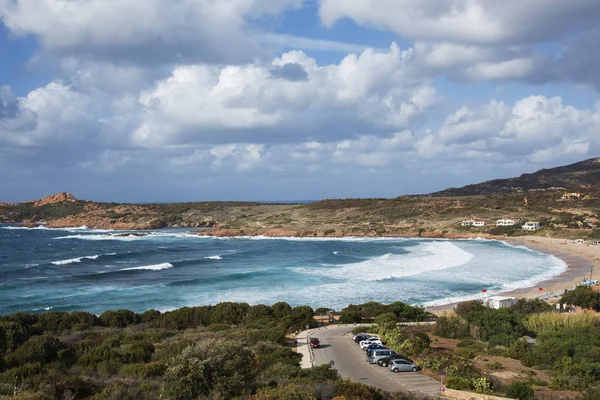 Une Vue Sur Plage Spiaggia Della Marinedda Isola Rossa Sardaigne — Photo