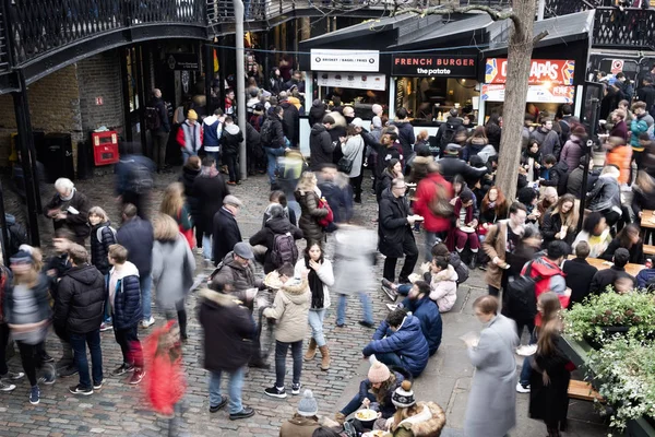 Londýn Prosince 2018 Návštěvníci Camden Lock Camden Market Přilehlých Ulicích — Stock fotografie