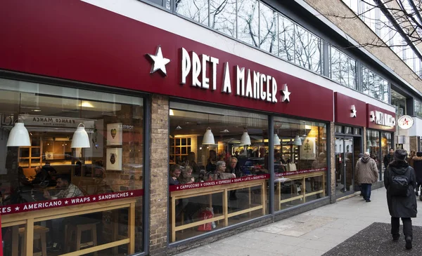 London Egyesült Királyság 2018 December Kirakat Pret Manger Franchise Bernard — Stock Fotó