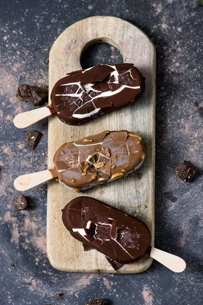 Barre de crème glacée chocolat — Photo