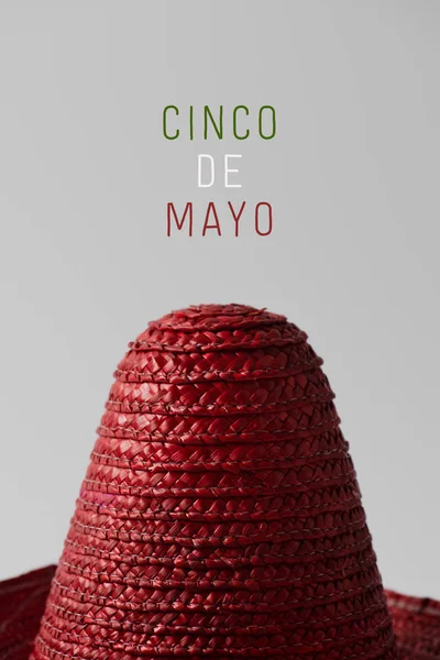 Μεξικάνικο καπέλο και κείμενο Σίνκο ντε Μάγιο, μεξικάνικο γεγονός — Φωτογραφία Αρχείου