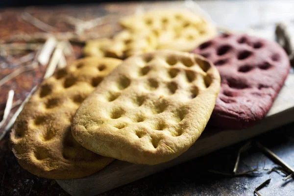 Választék a különböző olasz Focaccia — Stock Fotó