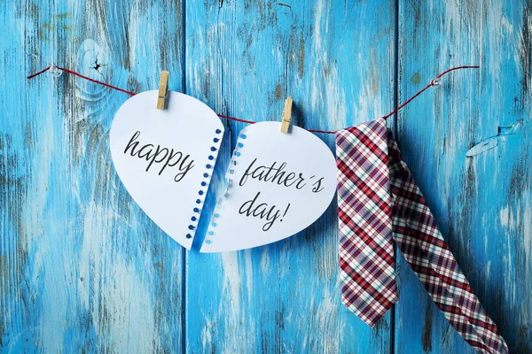 Necktie and text happy fathers day — Stock Photo, Image