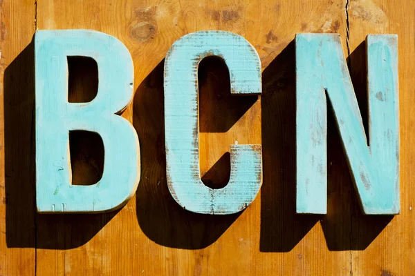 Text BCN, abbreviazione per Barcellona — Foto Stock