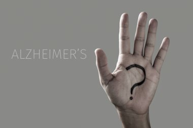 soru işareti ve metin alzheimers