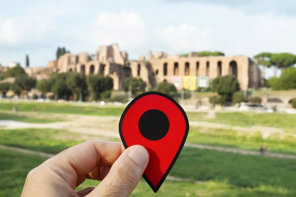 Roma 'daki Maximus Sirki ve Palatine Tepesi, İtal — Stok fotoğraf