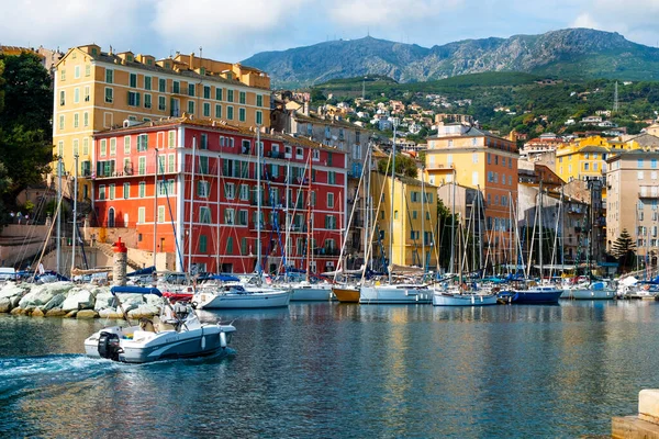 Bastia Francja Wrzesień 2018 Widok Port Vieux Stary Port Bastii — Zdjęcie stockowe