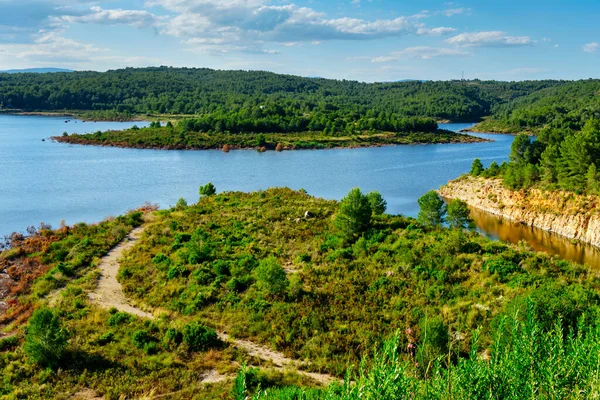 Uma Vista Sobre Rio Gaia Reservatório Catllar Catllar Província Tarragona — Fotografia de Stock