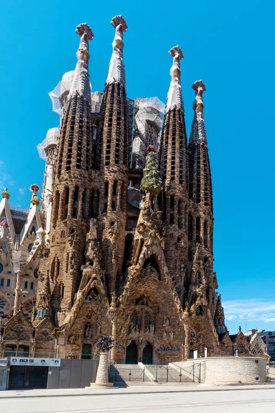 Barcelona Spain August 2020 Unusually Deserted Sagrada Familia Masterpiece Antoni Stock Picture