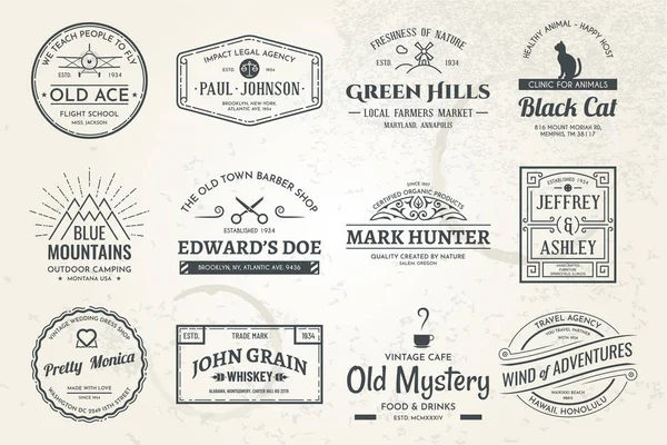 Vintage template logos 01 — Stock Vector