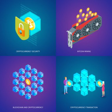 Blockchain ve cryptocurrency kavramlar seti