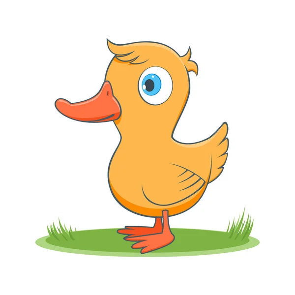 Glückliche Cartoon-Ente — Stockvektor