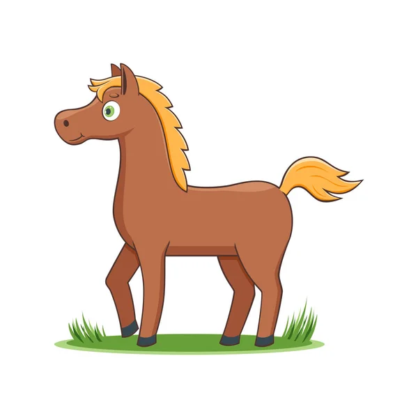 Happy cartoon paard — Stockvector