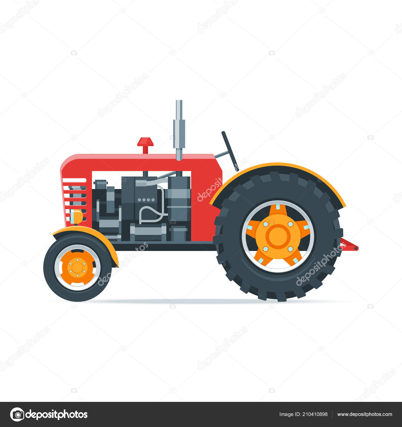 Red Cartoon Tractor Agricultural Machinery Vector Illustration Stock Vector Image by ©Genestro #210410898 Red Cartoon Tractor Agricultural Machinery Vector Illustration Stock Vector Image by ©Genestro #210410898