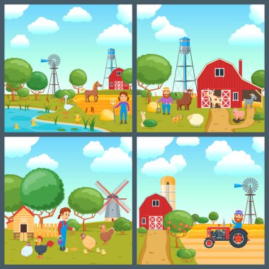 Çizgi film kavramlar seti