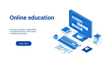 Online Eğitim 3d lp Şablon 2