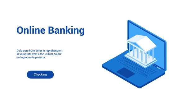 Online-Banking lp Vorlage 2 — Stockvektor
