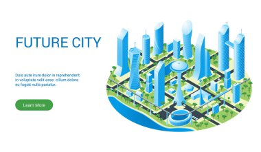 fütüristik cityscape için şablon
