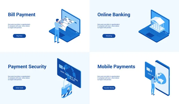 Vorlage: Online-Banking — Stockvektor