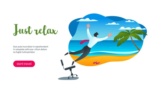 Apenas relaxe conceito —  Vetores de Stock