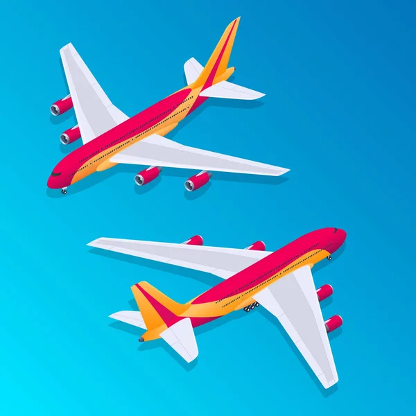 Avion isométrique de passagers — Image vectorielle