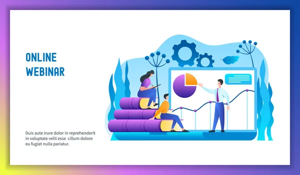 Concepto de Webinar en Línea — Archivo Imágenes Vectoriales