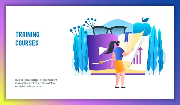 Concepto cursos de formación — Archivo Imágenes Vectoriales