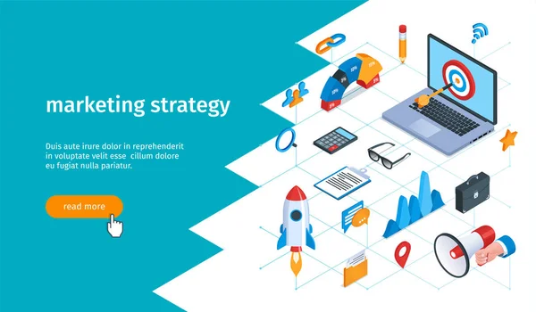 Banner de estrategia de marketing 01 — Archivo Imágenes Vectoriales