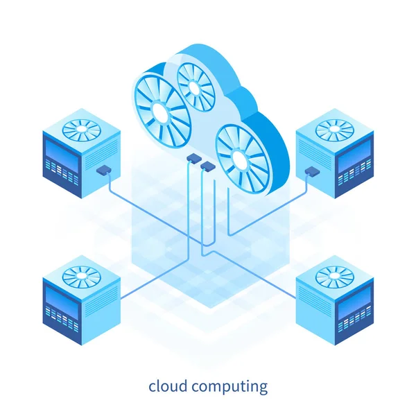 Concepto de computación en nube 05 — Vector de stock