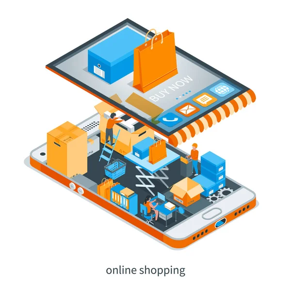 Conceito de compras online 01 —  Vetores de Stock