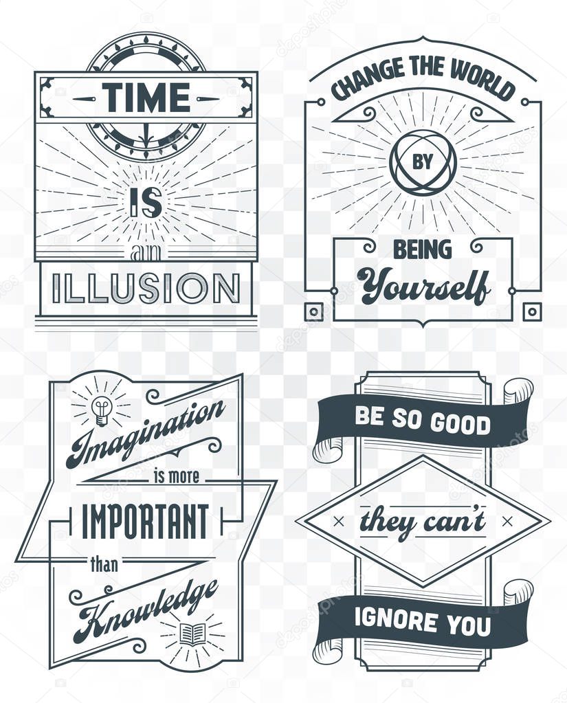 Set of vintage template quotes 02