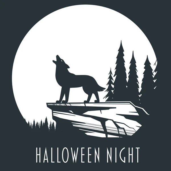 Halloween night concept 01 — Stock Vector