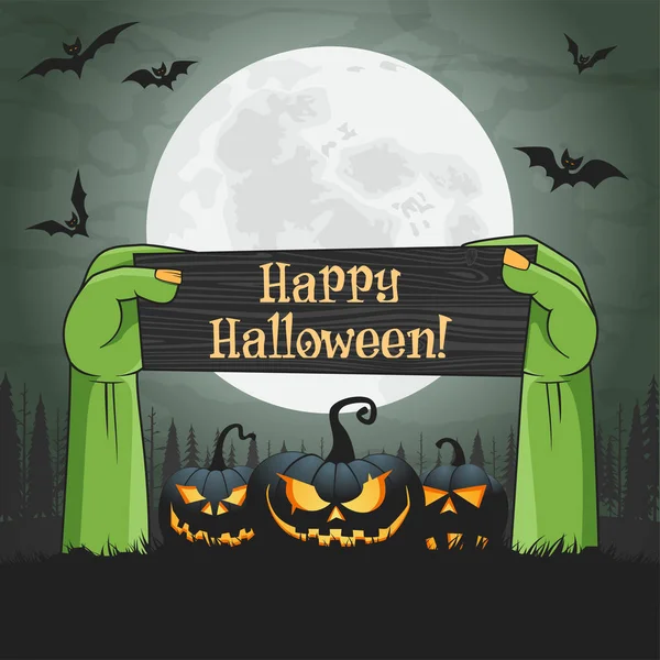 Felice concetto di Halloween — Vettoriale Stock