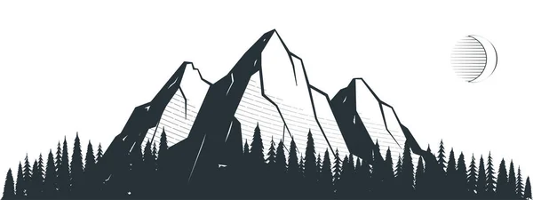 Montaña paisaje ilustración — Archivo Imágenes Vectoriales